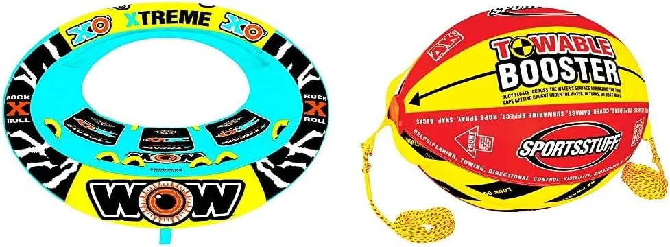 Wow Sports Xtreme Inflatable Towable, Ride in Oval, 1 to 3 Persons