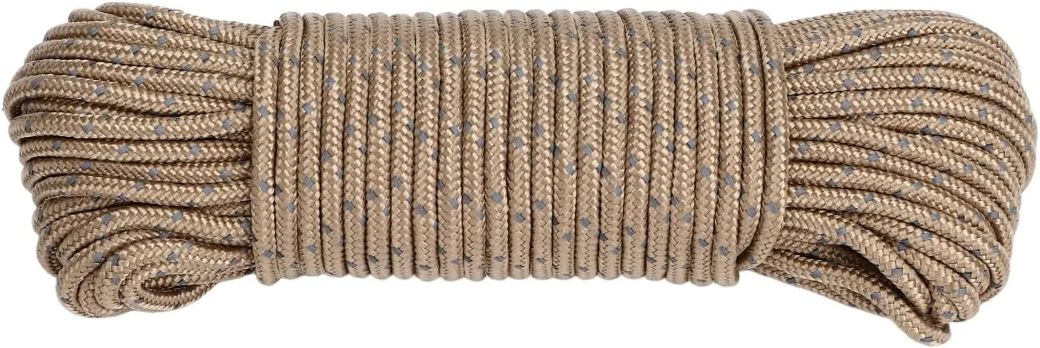 XPSSJMU 20m Camping Cord Tent Rope 3.5mm Diameter Reflective Tent Rope Camping High Strength Guyline for Camping Hiking Backpacking