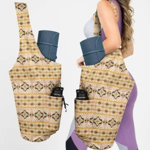 Yoga Mat Bag Yoga Tote Bag with Large Waterproof Zipper Pocket and Drawstring Pocket Yoga Mat Bag Carrier Fit Most Size Mats and All You Stuff