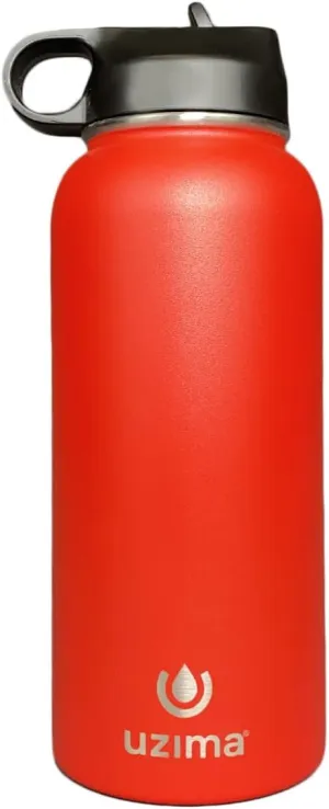 Z-Source Filtered Water Bottle for Hiking, Backpacking, Camping, and Travel. Large 32oz Capacity with Double-Walled Stainless Steel Exterior.