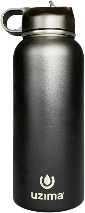 Z-Source Filtered Water Bottle for Hiking, Backpacking, Camping, and Travel. Large 32oz Capacity with Double-Walled Stainless Steel Exterior.