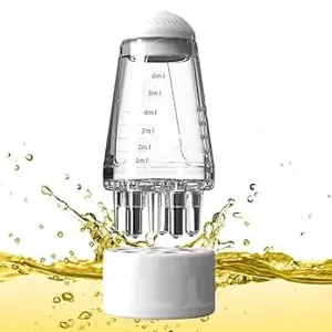 Zoffany Hair Oil Applicator Comb, Smooth Root Comb Applicator Bottle for Scalp Oil, Hair Oil Lotion Dispenser, Anti-Leak, Oil Applicator for Scalp, 6Ml Scale Cont(White)